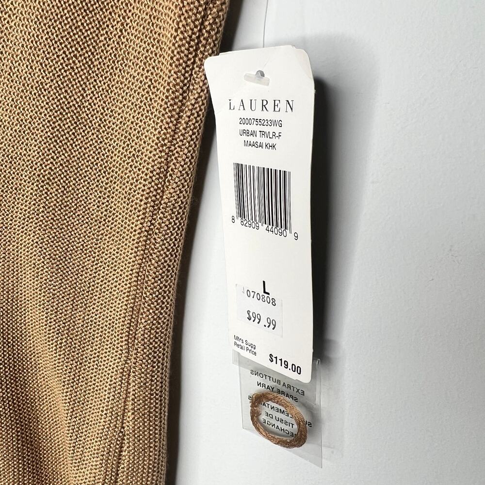 Lauren Ralph Lauren Knit Sleeveless Wrap Top Size Large - Picture 6 of 7